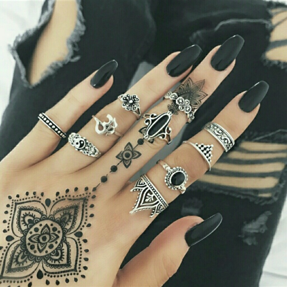 Vintage Style Midi Ring Set